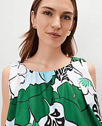Floral Gathered Bubble Hem Top carousel Product Image 4