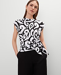 Ikat Tie Waist Tee carousel Product Image 1