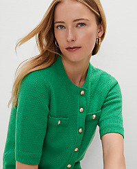 Blouson Sleeve Stitch Cardigan carousel Product Image 3