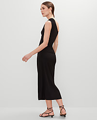 Petite One-Shoulder Shirred Midi Dress carousel Product Image 2