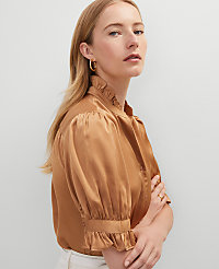 Ruffle Collar Shirt carousel Product Image 3