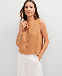 Linen Sleeveless Shirt carousel Product Image 1