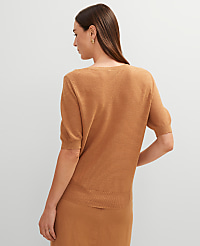 Linen Blend Crew Neck Sweater carousel Product Image 2