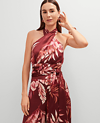 Studio Collection Twist Halter Top in Tropical Print carousel Product Image 3