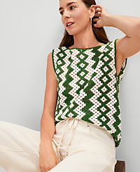 Geo Crochet Sweater Shell carousel Product Image 3