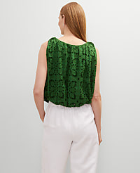 Eyelet Bubble Hem Top carousel Product Image 2