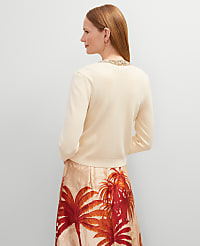 Studio Collection Sequin Trimmed Open Cardigan carousel Product Image 2
