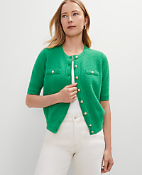 Blouson Sleeve Stitch Cardigan carousel Product Image 1