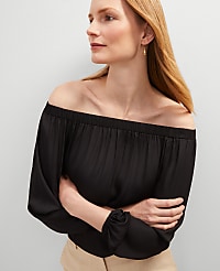 Petite Gathered Off-The-Shoulder Top carousel Product Image 1