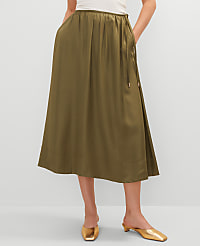 Petite Side-Tie Midi Skirt carousel Product Image 2