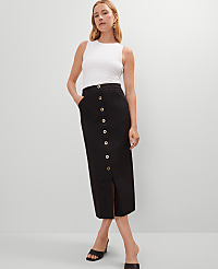 Button Front Pencil Skirt carousel Product Image 1