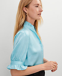Ruffle Collar Shirt carousel Product Image 3