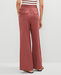 Weekend Easy Fit Wide-Leg Pant in Linen Blend carousel Product Image 3