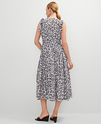 Petite Floral Ruffle Midi Dress carousel Product Image 2