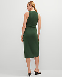 Petite Halter Wrap Midi Dress carousel Product Image 2