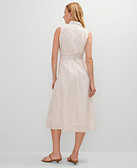 Petite Striped Flare Midi Shirtdress carousel Product Image 2