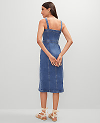Weekend Collection Button Denim Sheath Dress carousel Product Image 2