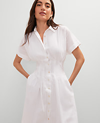 Weekend Collection Pleated Midi Shirtdress carousel Product Image 1
