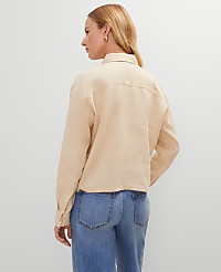 Cropped Linen Shirt carousel Product Image 2