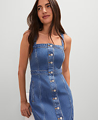Weekend Collection Button Denim Sheath Dress carousel Product Image 3