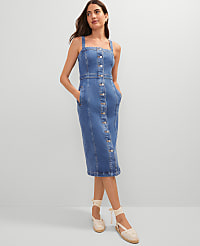Weekend Collection Button Denim Sheath Dress carousel Product Image 4