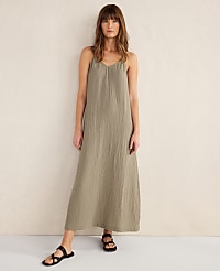 Haven Well Within Organic Cotton Gauze V-Neck Midi Dress carousel Product Image 1