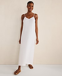 Haven Well Within Organic Cotton Gauze V-Neck Midi Dress carousel Product Image 1