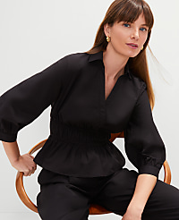 Petite Collared Blouse carousel Product Image 3