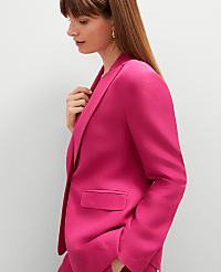 Studio Collection Single Button Fitted Long Blazer carousel Product Image 4