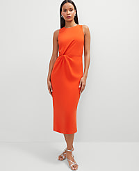 Petite Crew Neck Twist Sheath Dress carousel Product Image 1