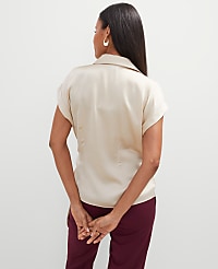 Collared Tie Waist Top carousel Product Image 2