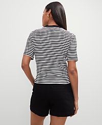 Striped Short Sleeve Cardigan carousel Product Image 2