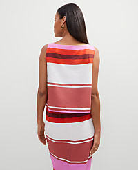 Striped Linen Blend Tank Top carousel Product Image 2