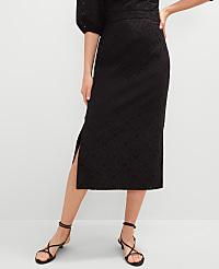 Eyelet Clean Midi Skirt carousel Product Image 2