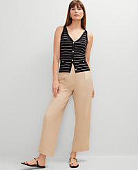 The Petite Relaxed Ankle Pant in Linen Blend carousel Product Image 1