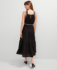 Petite Halter Midi Flare Dress carousel Product Image 2