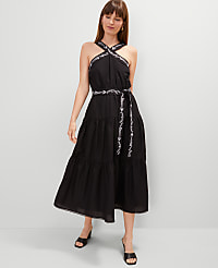 Halter Midi Flare Dress carousel Product Image 3
