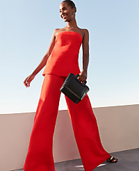 The Statement Palazzo Pant in Linen Blend carousel Product Image 4