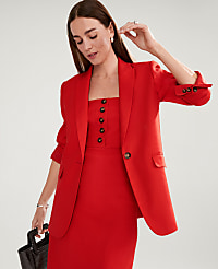 The Longline Blazer in Linen Blend carousel Product Image 4