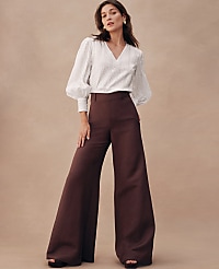 The Statement Palazzo Pant in Linen Blend carousel Product Image 4