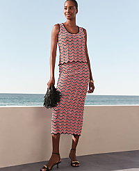 Petite Striped Crochet Sweater Skirt carousel Product Image 6