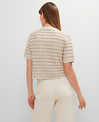 Petite Metallic Tweed Sweater Jacket carousel Product Image 2