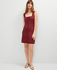 Petite Linen Blend Button-Down Dress carousel Product Image 1