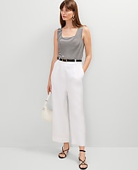 The Petite Relaxed Ankle Pant in Linen Blend carousel Product Image 1