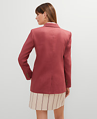 The Longline Blazer in Linen Blend carousel Product Image 2