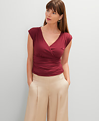Gathered V-Neck Top carousel Product Image 1
