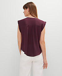 Pintucked Cap Sleeve Top carousel Product Image 2