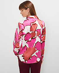 Floral Satin Essential Shirt carousel Product Image 2
