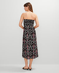 Floral Linen Blend Midi Dress carousel Product Image 2