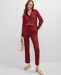 The Petite Eva Ankle Pant in Linen Blend carousel Product Image 1